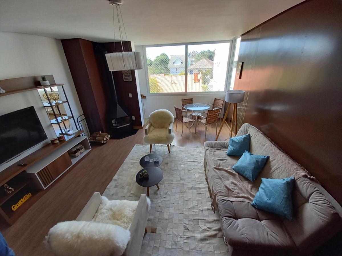 Gramado - Apartamento Aconchegante Com Lareira E Churrasqueira Exterior photo